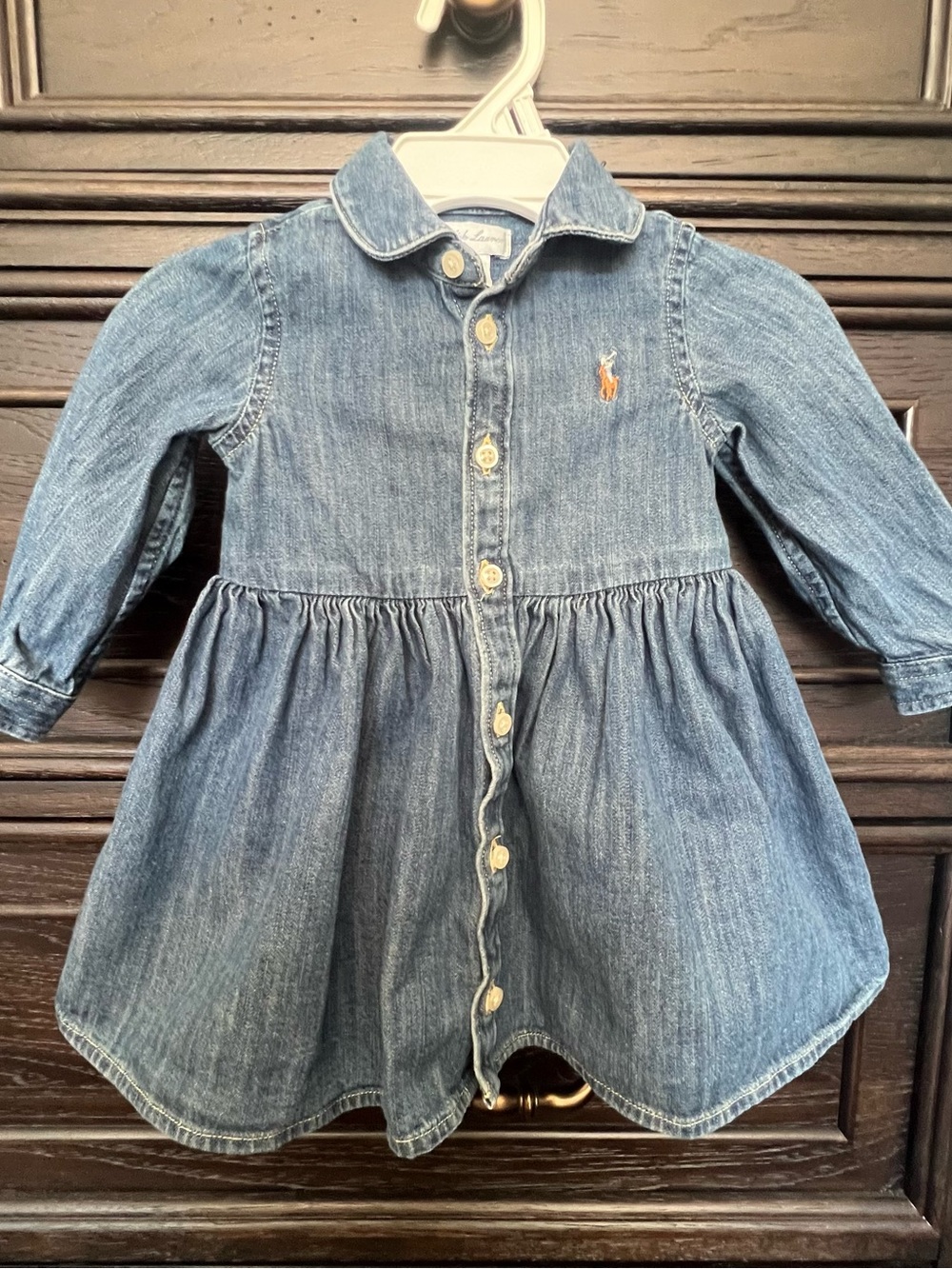 Ralph Lauren Shirred Denim Shirtdress & Bloomer